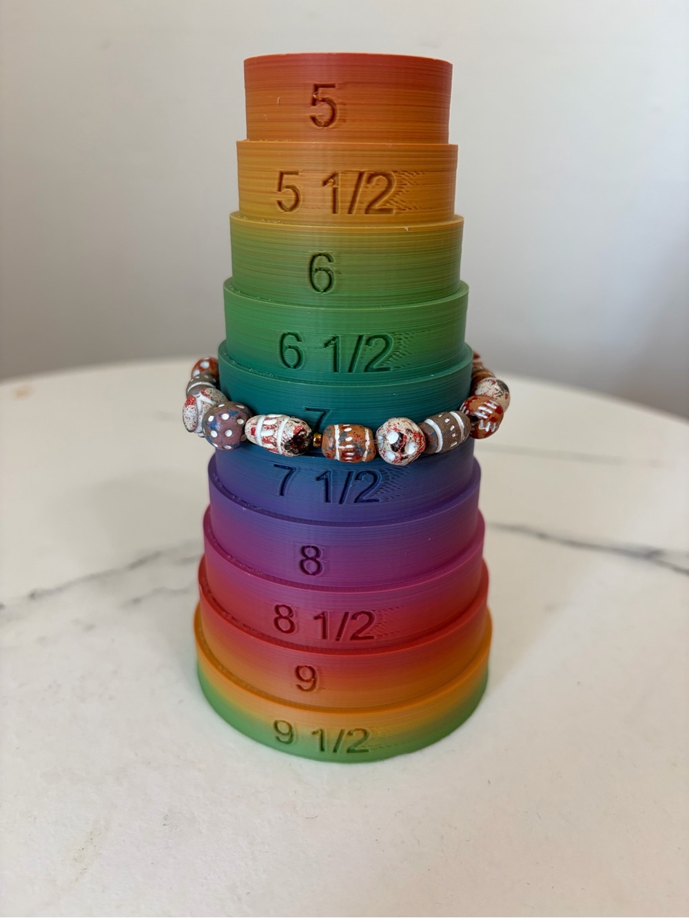 Colorful Hand Crafted Stone Beaded Bracelet - Picture 6 of 6